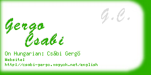 gergo csabi business card